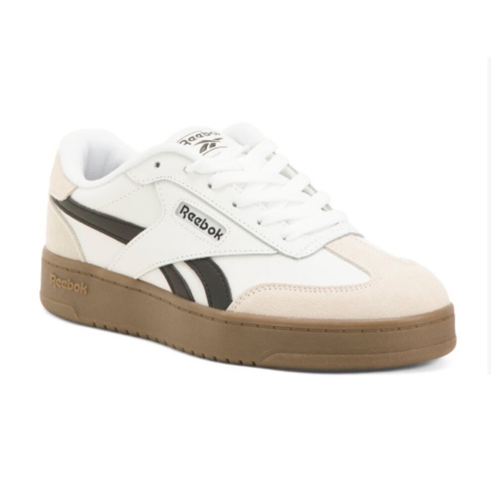 Reebok Forte Lounger White and Black Classic Sneakers with Retro Styling